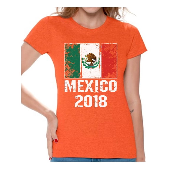 Awkward Styles Mexico 2018 Shirt for Women Mexican Flag Women's Soccer Shirt