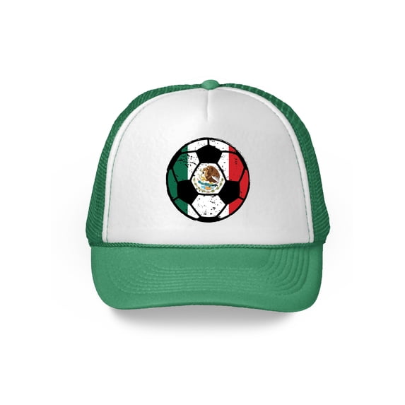 Awkward Styles Mexico Soccer Ball Hat Mexican Soccer Trucker Hat Mexico 2018 Baseball Cap Mexico Trucker Hats for Men and Women Hat Gifts from Mexico Mexican Baseball Hats Mexican Flag Trucker Hat