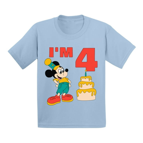 Awkward Styles Minnie Steamboat Willie Toddler Shirt Baby Mickey I'm Birthday Girl Tshirt for Girls Age 4 Years Cotton T-shirts 2T 3T 4T 5/6 Graphic Tee