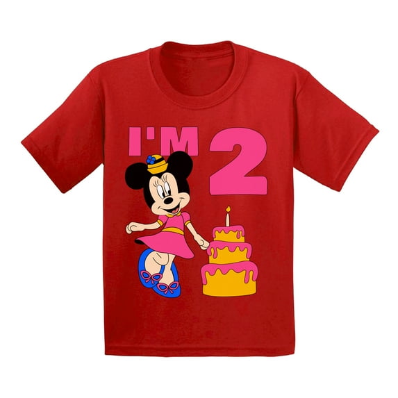 Awkward Styles Minnie Steamboat Willie Toddler Shirt Baby Mickey I'm Birthday Boy Tshirt for Girls Age 2 Years Cotton T-shirts 2T 3T 4T 5/6 Graphic Tee