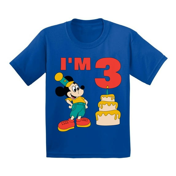 Awkward Styles Minnie Steamboat Willie Toddler Shirt Baby Mickey I'm Birthday Girl Tshirt for Girls Age 3 Years Cotton T-shirts 2T 3T 4T 5/6 Graphic Tee