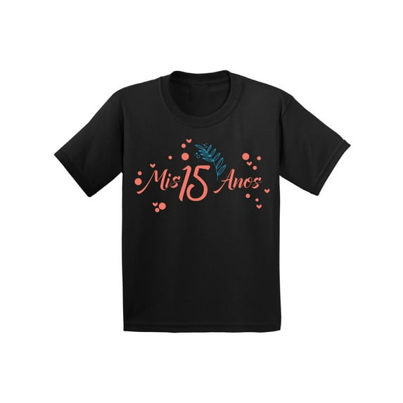 Awkward Styles Mis 15 Anos Shirts for Youth Quince Anos Shirts for Girls Birthday Girl Shirt Birthday Gifts for Teens I am 15 T-Shirt for Her Quinceanera Party Clothing Pink Print Teen Party