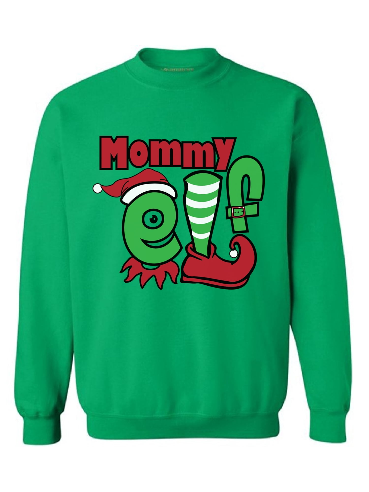 Awkward Styles Mommy Elf Sweashirt Christmas Elf Sweater Christmas Sweater Women Matching Family Christmas Pajamas Elf Suit for Mom Funny Christmas Gifts for Mom Tacky Christmas Sweater