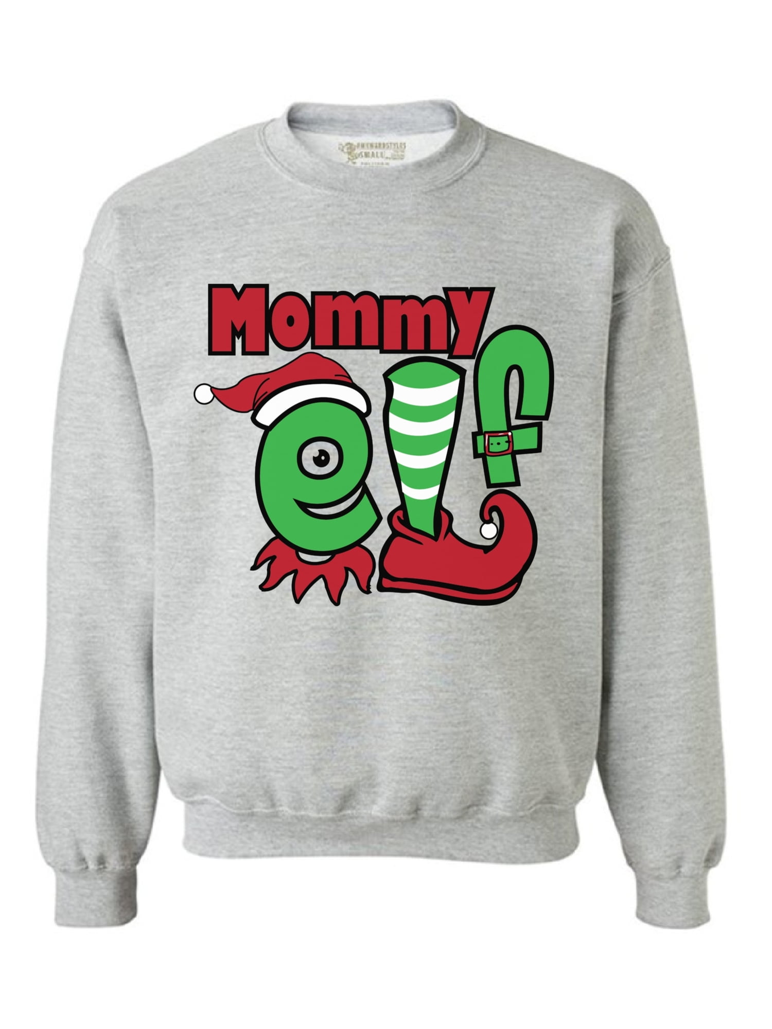 Awkward Styles Mommy Elf Sweashirt Christmas Elf Sweater Christmas Sweater Women Matching Family Christmas Pajamas Elf Suit for Mom Funny Christmas Gifts for Mom Tacky Christmas Sweater