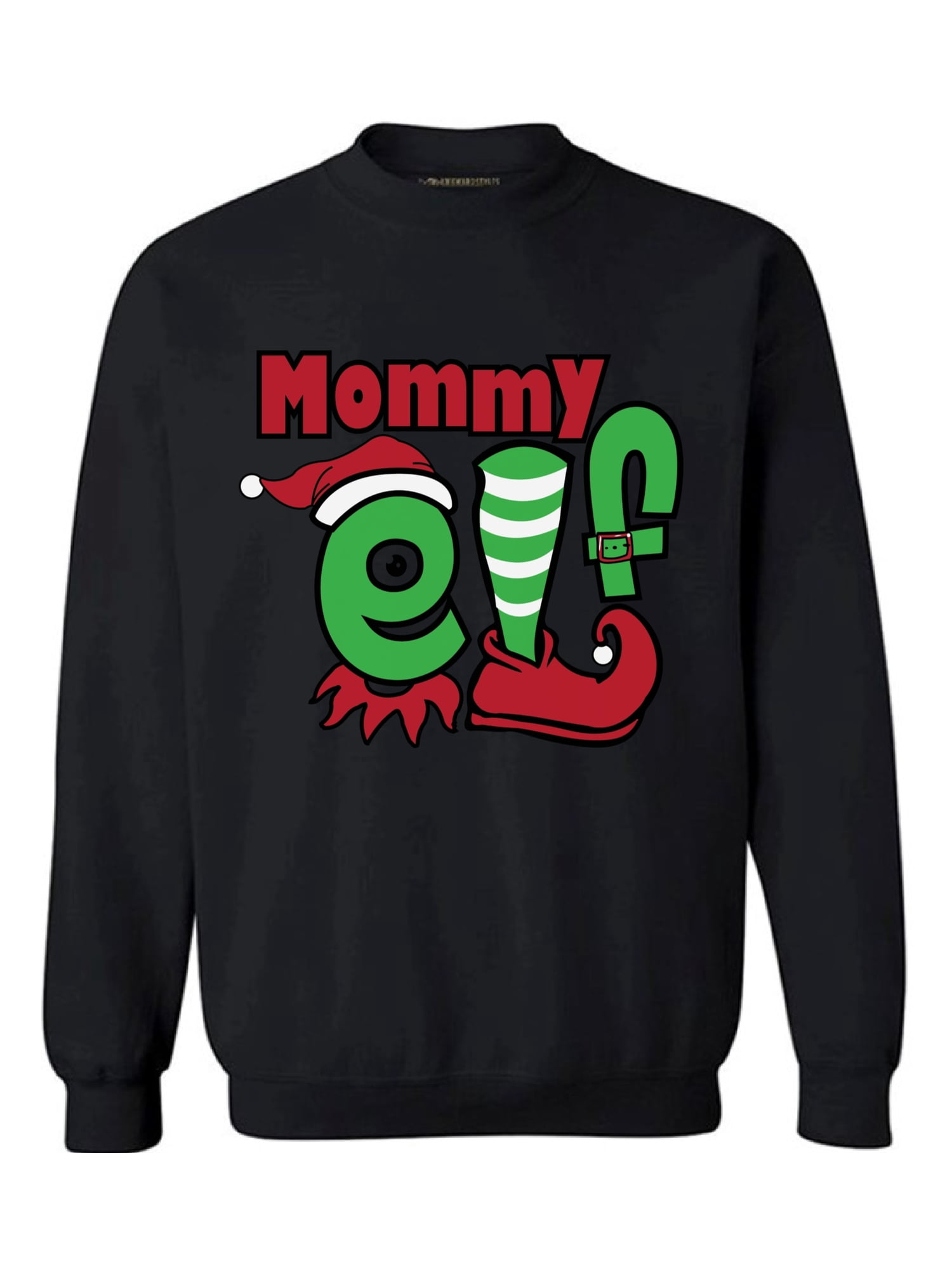 Awkward Styles Mommy Elf Sweashirt Christmas Elf Sweater Christmas Sweater Women Matching Family Christmas Pajamas Elf Suit for Mom Funny Christmas Gifts for Mom Tacky Christmas Sweater
