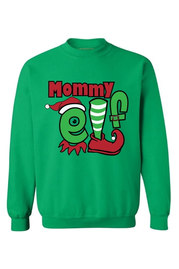 Mommy Elf Sweashirt Christmas Elf Sweater Christmas Sweater Women Matching Family Christmas Pajamas Elf Suit for Mom Funny Christmas Gifts for Mom Tacky Christmas Sweater