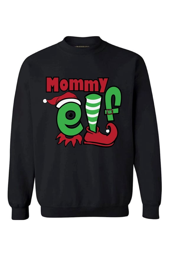 Mommy Elf Sweashirt Christmas Elf Sweater Christmas Sweater Women Matching Family Christmas Pajamas Elf Suit for Mom Funny Christmas Gifts for Mom Tacky Christmas Sweater
