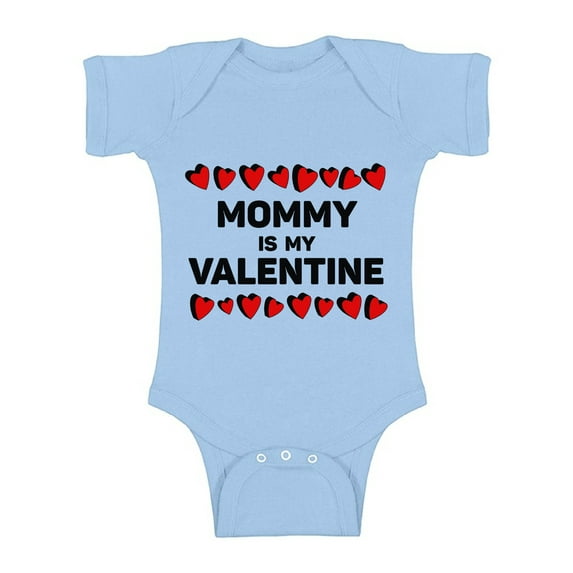 Awkward Styles Mommy Is My Valentine Short Sleeve Bodysuit for Baby Valentine's Day One Piece Valentine's Day Gifts for Baby Boy Valentine's Day Baby Romper Cute Gifts for Boys Mom Baby Boy Bodysuit