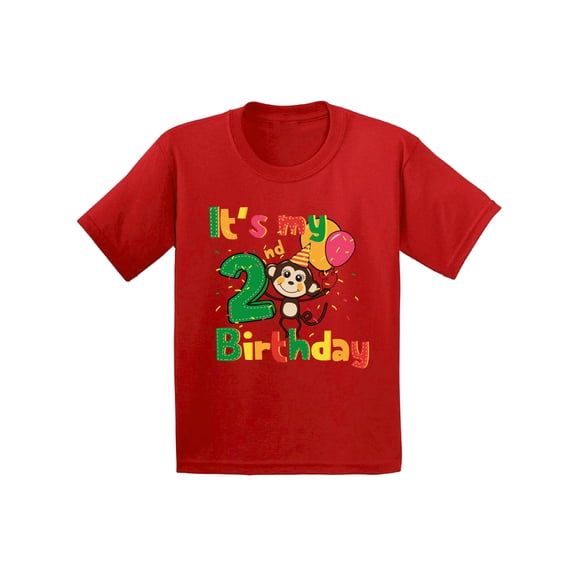 Awkward Styles Monkey Birthday Toddler Shirt Monkey Birthday Party 2nd Birthday Party It's My 2nd Birthday Shirt I'm Two Shirt Birthday Boy Tshirt Monkey Birthday Girl Shirt Gifts for 2 Year Old