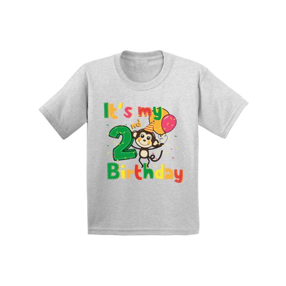 Awkward Styles Monkey Birthday Toddler Shirt Monkey Birthday Party 2nd Birthday Party It's My 2nd Birthday Shirt I'm Two Shirt Birthday Boy Tshirt Monkey Birthday Girl Shirt Gifts for 2 Year Old