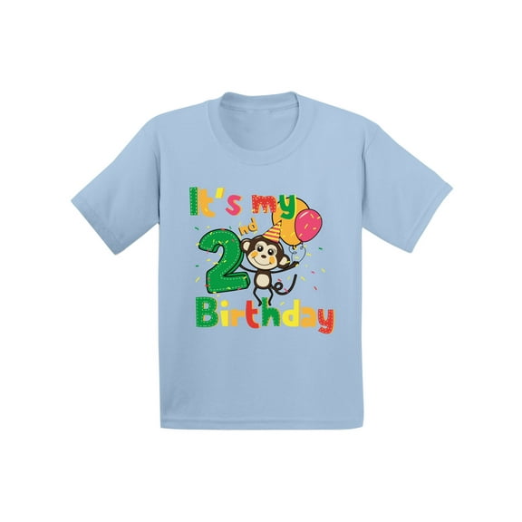 Awkward Styles Monkey Birthday Toddler Shirt Monkey Birthday Party 2nd Birthday Party It's My 2nd Birthday Shirt I'm Two Shirt Birthday Boy Tshirt Monkey Birthday Girl Shirt Gifts for 2 Year Old