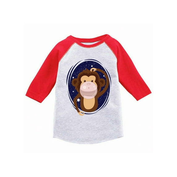 Awkward Styles Monkey Jersey Shirts for Toddler Monkey Birthday Tshirt Animal Lover Gifts Monkey with a Pink Chewing Gum T-shirts Baseball Tshirts for Kids Gifts for 5 Year old