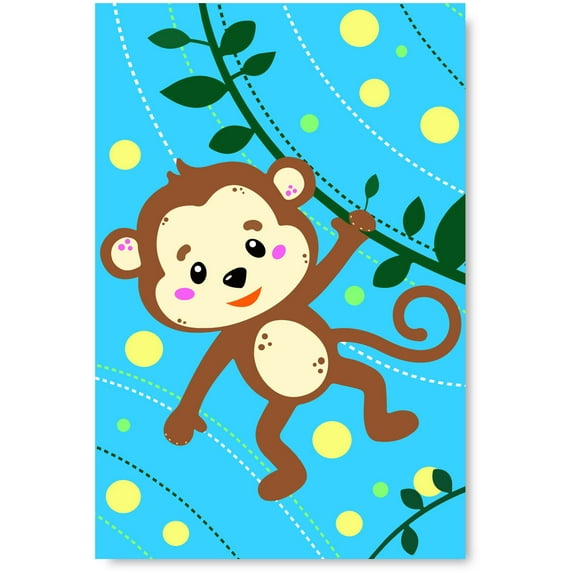 Awkward Styles Monkey Print Funny Art for Kids Animal Art Funny Monkey Unframed Poster Art Cute Animals Illustration Kids Room Wall Art Newborn Baby Room Wall Decor Animal Wallpapers Made in USA