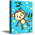 thumbnail image 1 of Awkward Styles Monkey Prints Funny Art for Kids Animal Art Funny Monkey Framed Canvas Art Cute Animal Illustration Kids Room Wall Art Newborn Baby Room Wall Decor Animal Wallpapers Made in USA, 1 of 6