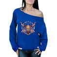 thumbnail image 1 of Awkward Styles Mosaic Cow Skull Off Shoulder Sweatshirt Cow Skull Sweater for Women Sugar Skull Sweatshirt Women's Dia de los Muertos Outfit Day of the Dead Gifts for Her Skull Oversized Sweater, 1 of 4
