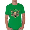 thumbnail image 1 of Awkward Styles Mosaic Cow Skull Tshirt for Men Cow Skull Shirt Sugar Skull T Shirt for Men Day of the Dead Gifts for Him Dia de los Muertos Outfit Men's Skull T-Shirt Dreamcatcher Skull Shirt, 1 of 4