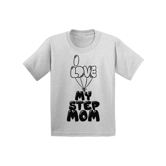 Awkward Styles Mother Love Infant Shirt for Kid I Love my Step Mom Kids Clothing Step Parents Gifts I Love my Mom Clothing Lovely Infant Shirt Original Collection Best Parents Gifts Kids T Shirt