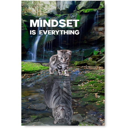 Awkward Styles Motivational Posters Teamwork Inspirational Posters for Entrepreneurs Motivational Quote Poster Classroom Posters Mindset is Everything Art Cat Optimistic Quote Wall Home Art