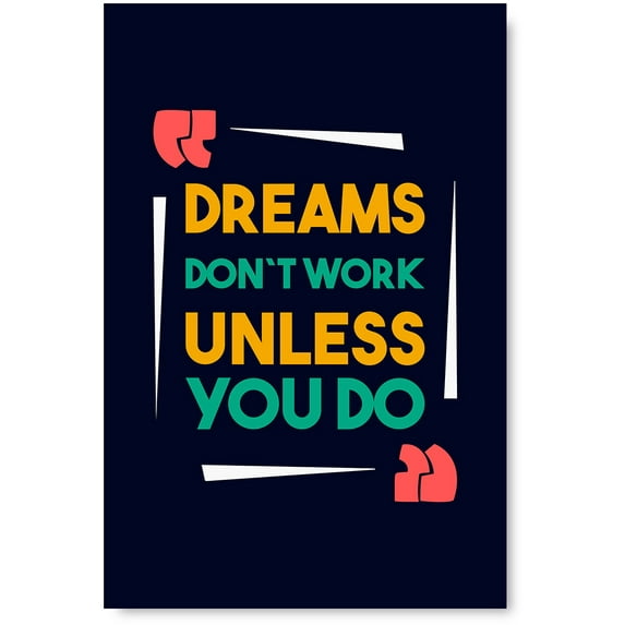 Awkward Styles Motivational Posters Teamwork Inspirational Posters for Entrepreneurs Motivational Quote Poster Classroom Posters Wall Quote Dreams Don't Work Office Poster