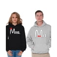 thumbnail image 1 of Awkward Styles Mrs and Mr Matching Couple Hoodies Husband Sweater Wife Sweatshirt Mr & Mrs Sweatshirts for Couples Wedding Party Couple Sweater Anniversary Couples Sweaters Happy Valentines Day Gifts, 1 of 5