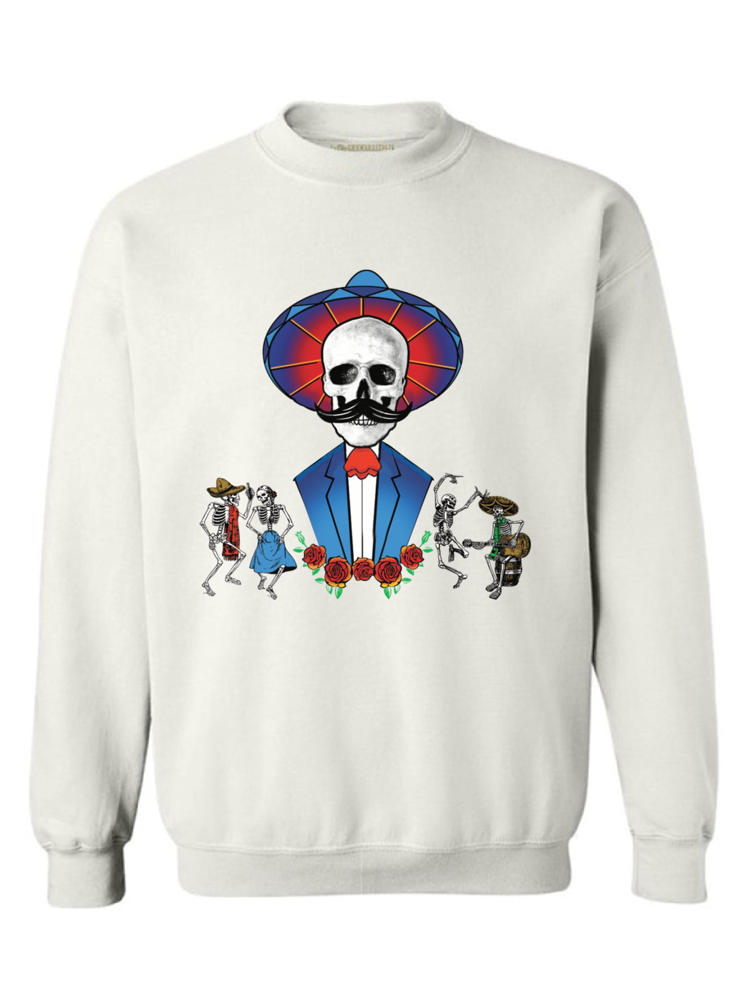 Awkward Styles Mustache Skull Sweatshirt Mexican Skull Sweater Day of the Dead Outfit Dia de los Muertos Gifts Women s Sugar Skull Sweater Skull