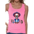thumbnail image 1 of Awkward Styles Mustache Skull Tank Top for Women Mexican Skull Tank Dia de los Muertos Gifts for Her Day of the Dead Tank Top Women's Dancing Skeletons Tank Sugar Skull Tank Top Mexican Holiday Gifts, 1 of 4