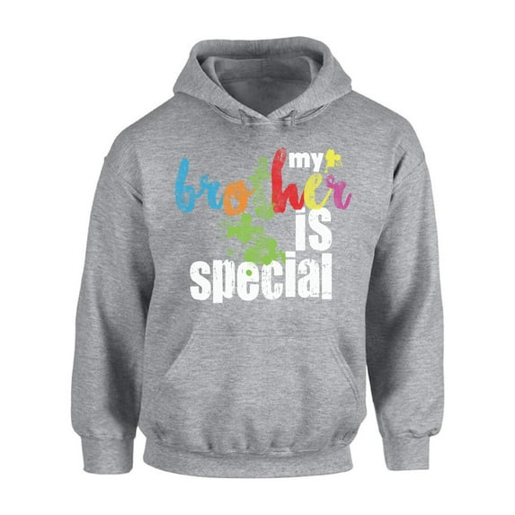 Awkward Styles My Brother Is Special Hooded Sweatshirt Autism Awareness Hoodie Sweater Autism Hoodie Autism Gifts Autism Sweater Men Women Sibling Love Autism Support Hoodie Sweatshirt Autism Gifts