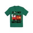 thumbnail image 1 of Awkward Styles My Fifth Birthday T-shirt Fire-Truck Toddler Shirt Firefighter Top, 1 of 4