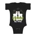thumbnail image 1 of Awkward Styles My Twin Bodysuit Short Sleeve for Newborn Baby Birthday Party Outfit Twins Gifts for 1 Year Old Funny Llamas One Piece Top for Baby Boy Twin and Baby Girl Twin Baby Shower Gifts, 1 of 4