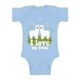 thumbnail image 1 of Awkward Styles My Twin Bodysuit Short Sleeve for Newborn Baby Birthday Party Outfit Twins Gifts for 1 Year Old Funny Llamas One Piece Top for Baby Boy Twin and Baby Girl Twin Baby Shower Gifts, 1 of 4