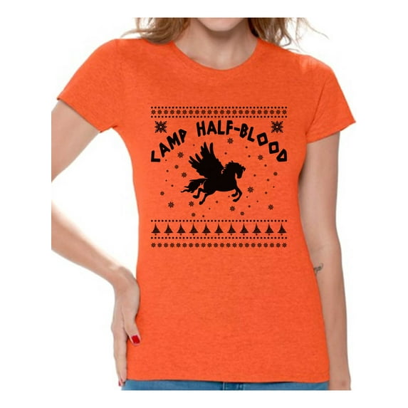 Awkward Styles Mythology Lovers Camp Half-Blood Women T Shirt Camp Half Blood Shirt for Ladies Geek Tshirt Mystical T Shirt for Ladies Geek T-Shirt for Girlfriend Camp Half-Blood Women Clothing