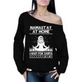 thumbnail image 1 of Awkward Styles Namast'ay At Home Wait for Santa Christmas Sweatshirt Off the Shoulder Sweatshirt Sweater Santa Yogi Holiday Sweatshirt Slouchy Oversized Off Shoulder Top Yoga Lover Xmas Gift, 1 of 4