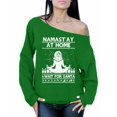 thumbnail image 1 of Awkward Styles Namast'ay At Home Wait for Santa Christmas Sweatshirt Off the Shoulder Sweatshirt Sweater Santa Yogi Holiday Sweatshirt Slouchy Oversized Off Shoulder Top Yoga Lover Xmas Gift, 1 of 4