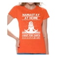 thumbnail image 1 of Awkward Styles Namast'ay At Home Wait for Santa Christmas Shirts for Women Funny Santa Yogi Tshirt Women's Holiday Top for Christmas Christmas T-Shirt Xmas Party Yoga Lover Xmas Gift, 1 of 4