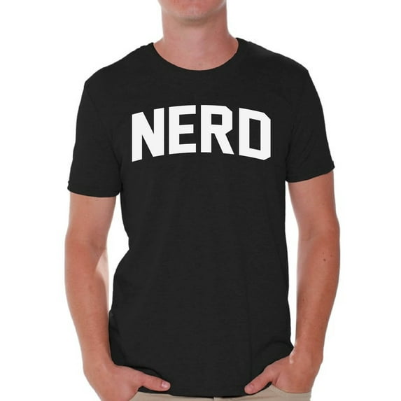 Awkward Styles Nerd Shirt for Men Nerd White Prints Cute Birthday Gifts for Nerds Nerd Themed Party Gifts for Him Nerd Geek Shirt Nerd Lovers T Shirt Nerd Men Clothing Nerd Tshirt for Boyfriend