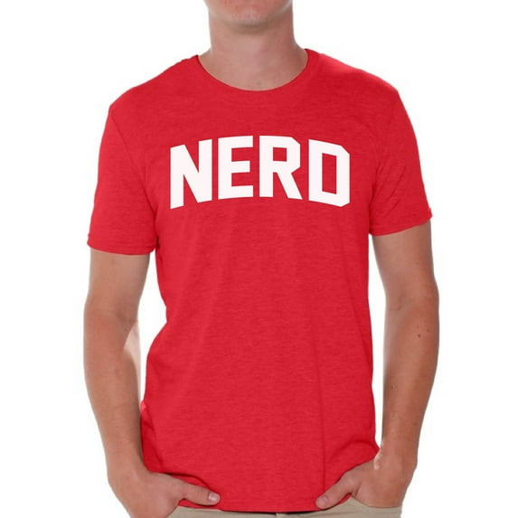 Awkward Styles Nerd Shirt for Men Nerd White Prints Cute Birthday Gifts for Nerds Nerd Themed Party Gifts for Him Nerd Geek Shirt Nerd Lovers T Shirt Nerd Men Clothing Nerd Tshirt for Boyfriend