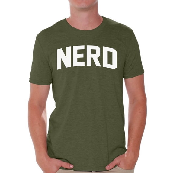 Awkward Styles Nerd Shirt for Men Nerd White Prints Cute Birthday Gifts for Nerds Nerd Themed Party Gifts for Him Nerd Geek Shirt Nerd Lovers T Shirt Nerd Men Clothing Nerd Tshirt for Boyfriend