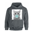 thumbnail image 1 of Awkward Styles New Animal Themed Clothes Cat with Gum Hoodie Animal Hoodie for Woman Funny Animal Gifts Cat Clothing Cute Animals Best Unisex Gifts Cute Hoodie Crewneck Baby Cat Chewing Gum, 1 of 5
