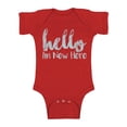 thumbnail image 1 of Awkward Styles Newborn Kids Birthday Gifts Boys Outfits Hello I am New Here One Piece I am New Here Romper I'm New Romper Girls Romper Blue One Piece Short Sleeve Baby Romper Lovely Baby Boy Romper, 1 of 4