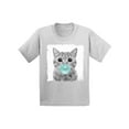 thumbnail image 1 of Awkward Styles Nice Cat Shirt Cat Toddler Shirt Toddler T Shirt Kids Outfit New Animal Collection Funny Cat with Gum Cat Clothing Cat Lovers Funny Gifts for Kids Cat Chewing Blue Gum Childrens Outfit, 1 of 4