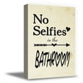 thumbnail image 1 of Awkward Styles No Selfies in the Bathroom Canvas Funny Art Decals Printed Wall Art for Home Bathroom Framed Art No Selfies in the Bathroom Ready to Hang Picture Bath Decor Funny Bath Accessories, 1 of 7