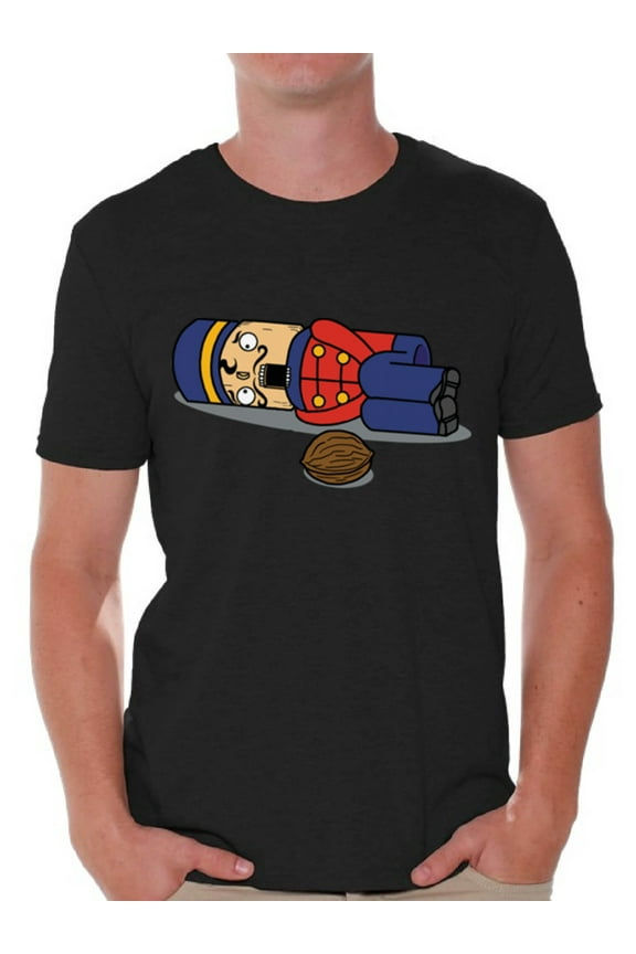 Nutcracker Christmas Tshirts for Men Christmas Holiday Top Xmas Gifts Christmas Nutcracker Ugly Christmas Shirt Men's Holiday Tee Xmas Nutcracker Funny Shirt for Christmas Party