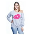 thumbnail image 1 of Awkward Styles Off Shoulder Pink Lips Sweatshirt for Women Sexy Plus Size Sweater for Women Lips Off The Shoulder Sweater for Curvy Women Casual Slouchy Sweatshirt Plus Size Clothing for Women, 1 of 3