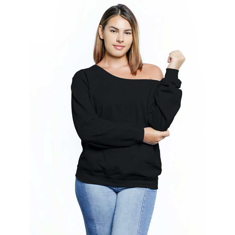 Awkward Styles Off Shoulder Sweatshirt Plus Size Clothing for Women Plus Size Sweater Off The Shoulder Cute Curvy Plus Sweatshirt for Women Cute Plus Size Women's Sweater Off The Shoulder
