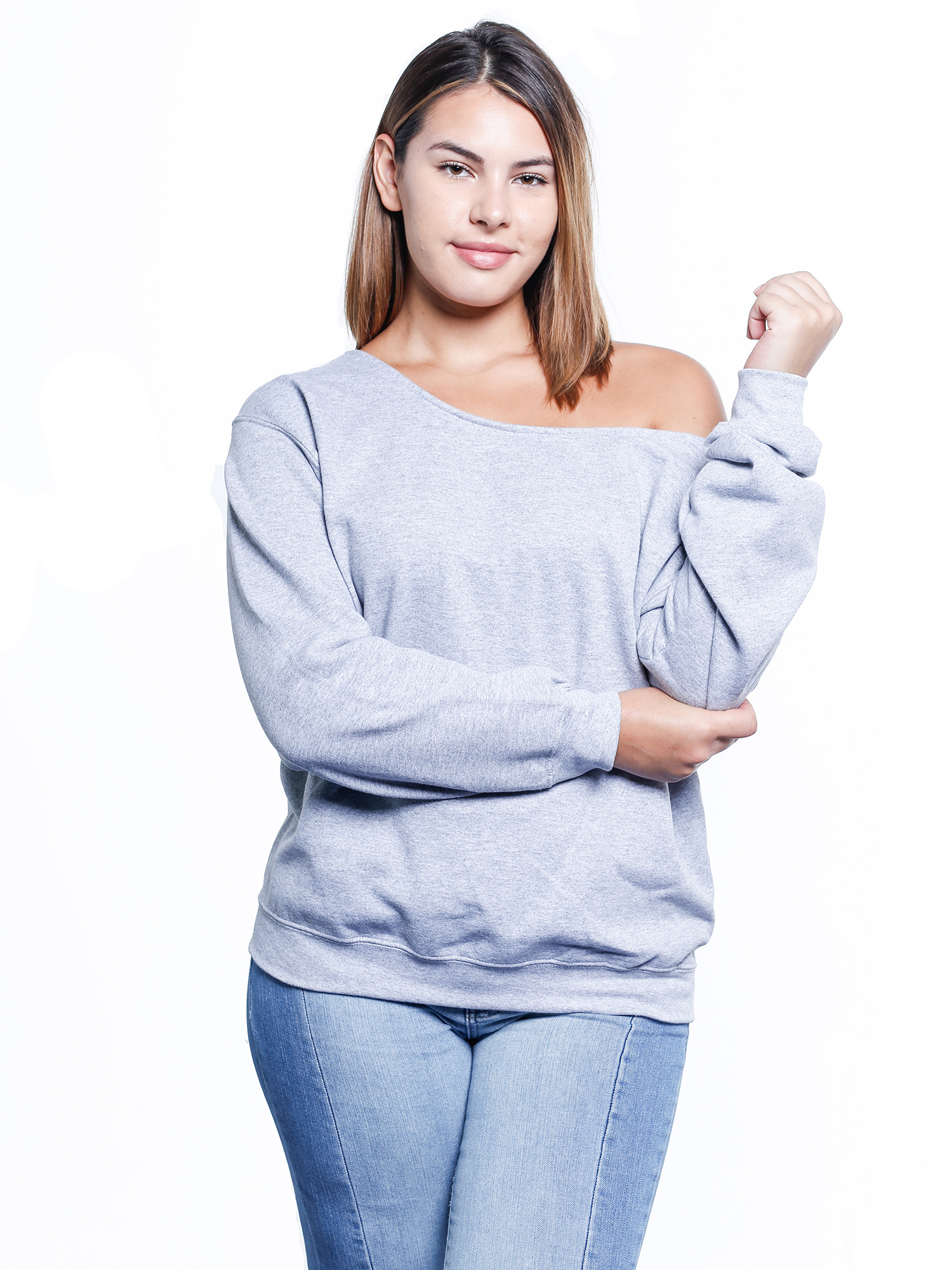 Awkward Styles Off The Shoulder Sweatshirt Women's Oversized Sweater Plus Size Clothing for Women Off Shoulder Tops for Women Curvy Women's Sweatshirt Loose Sweaters for Women Plus Size 80s Sweater - image 1 of 5