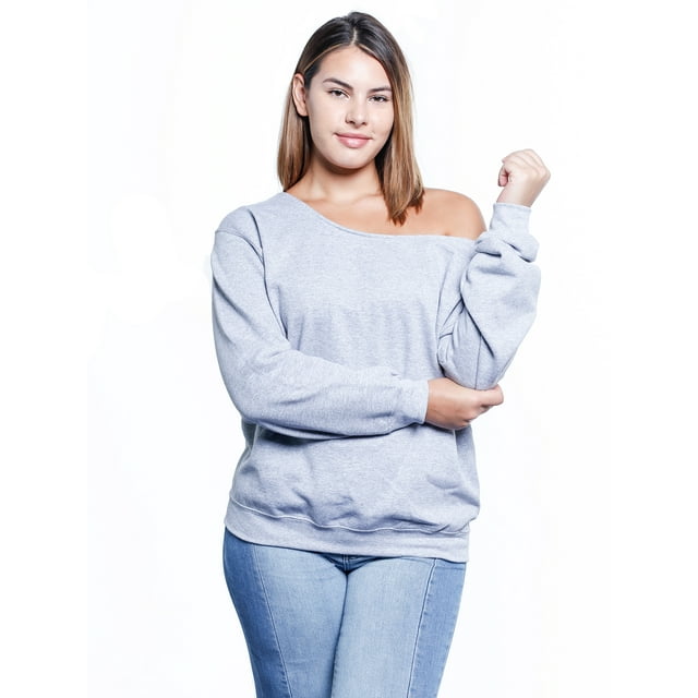 Awkward Styles Off The Shoulder Sweatshirt Women's Oversized Sweater Plus Size Clothing for Women Off Shoulder Tops for Women Curvy Women's Sweatshirt Loose Sweaters for Women Plus Size 80s Sweater