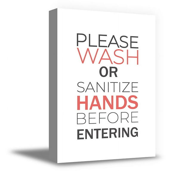 Awkward Styles Office Safety Wall Arts Quotes Please Wash Your Hands Before Entering Sanitary Norms Quotes Canvas Medical Recommendations Decor