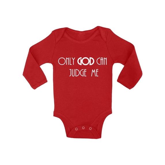 Awkward Styles Only God Can Judge Me Baby Bodysuit Long Sleeve for Newborn Clothes for Baby Boys Christian Bodysuits for Baby Girls Jesus Clothing for Baby Kids Only God Can Judge Me One Piece