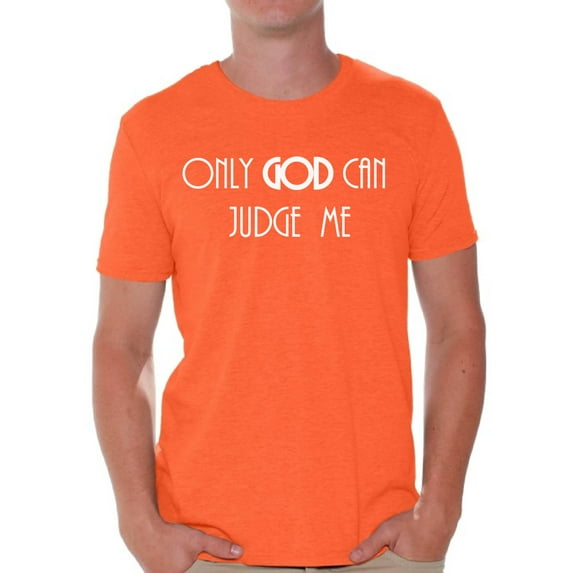 Awkward Styles Only God Can Judge Me T Shirt for Men Christian Mens Shirts Christian Clothes for Men Jesus Christian Birthday Gifts Jesus Shirts Jesus Clothing Only God Can Judge Me Mens Shirt