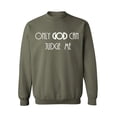 thumbnail image 1 of Awkward Styles Only God Can Judge Me Unisex Crewneck Christian Crewneck for Her Jesus Clothes Collection Jesus Crewneck for Women Jesus Sweater for Men Only God Can Judge Me Outfit for Men and Women, 1 of 5